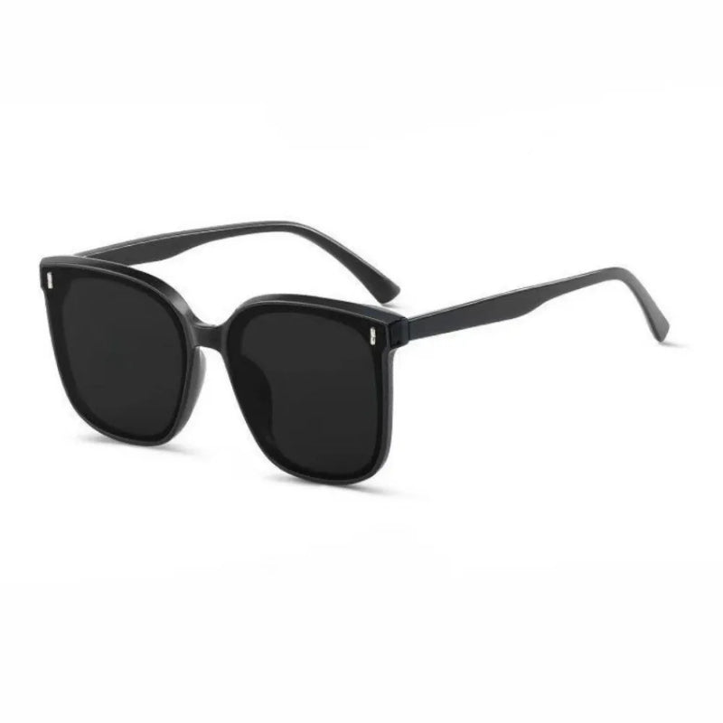 Fashion Korean Personality Ins Trend Black Square Frame UV400 Sunglasses for Unisex Street Sunglass